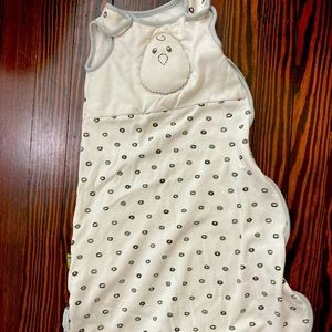 White and Gray Nested Bean Zen Sack Medium